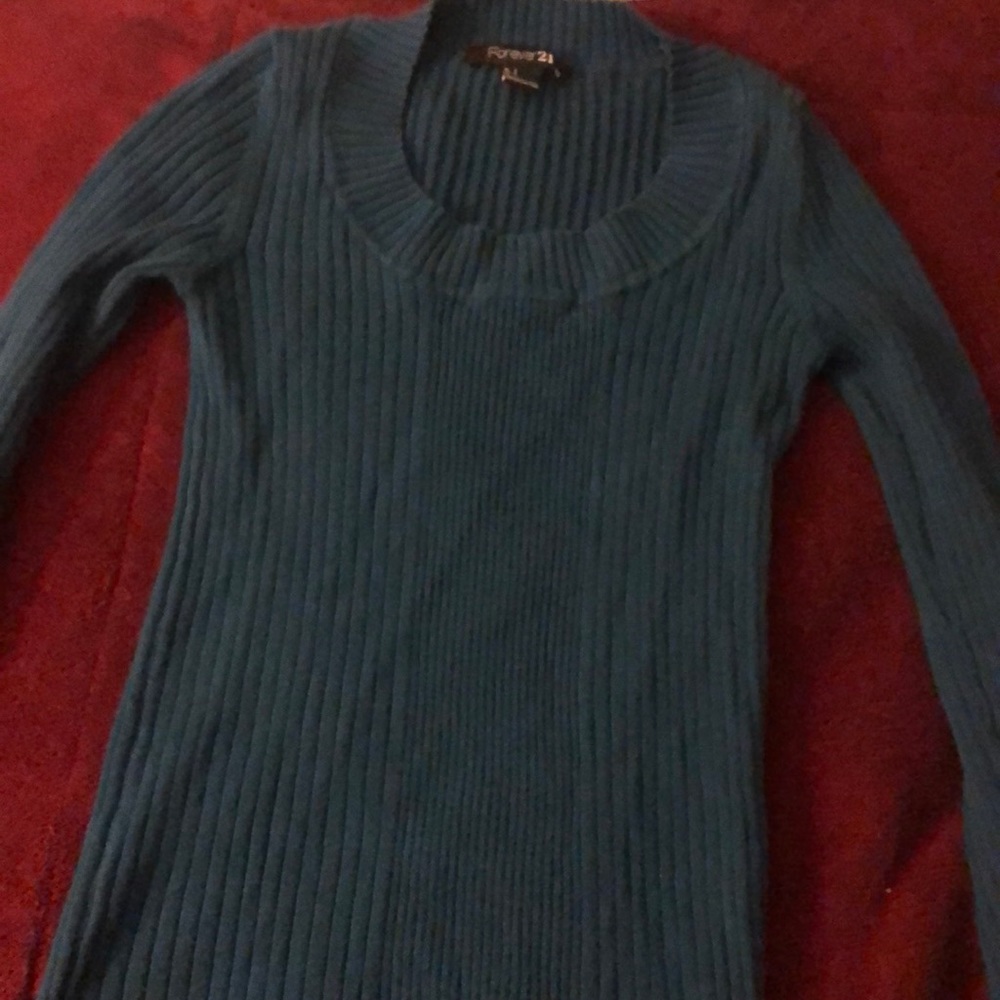 Blue long sleeve sweater